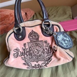 Juicy Couture Pink and Black Satchel